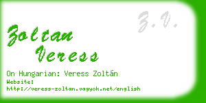 zoltan veress business card